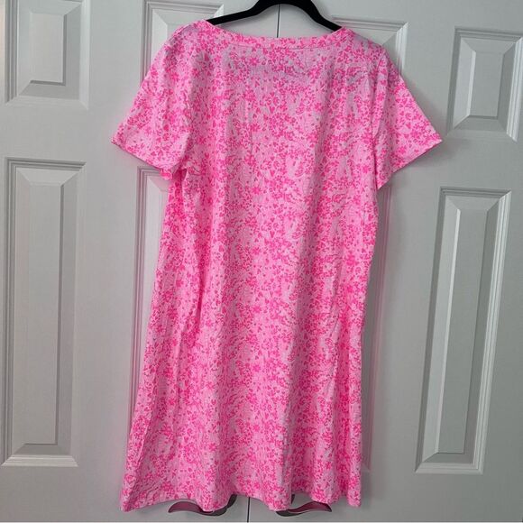 Lilly Pulitzer Cody T-Shirt Dress Pink Shandy Invest A Gator XL - Picture 3 of 10